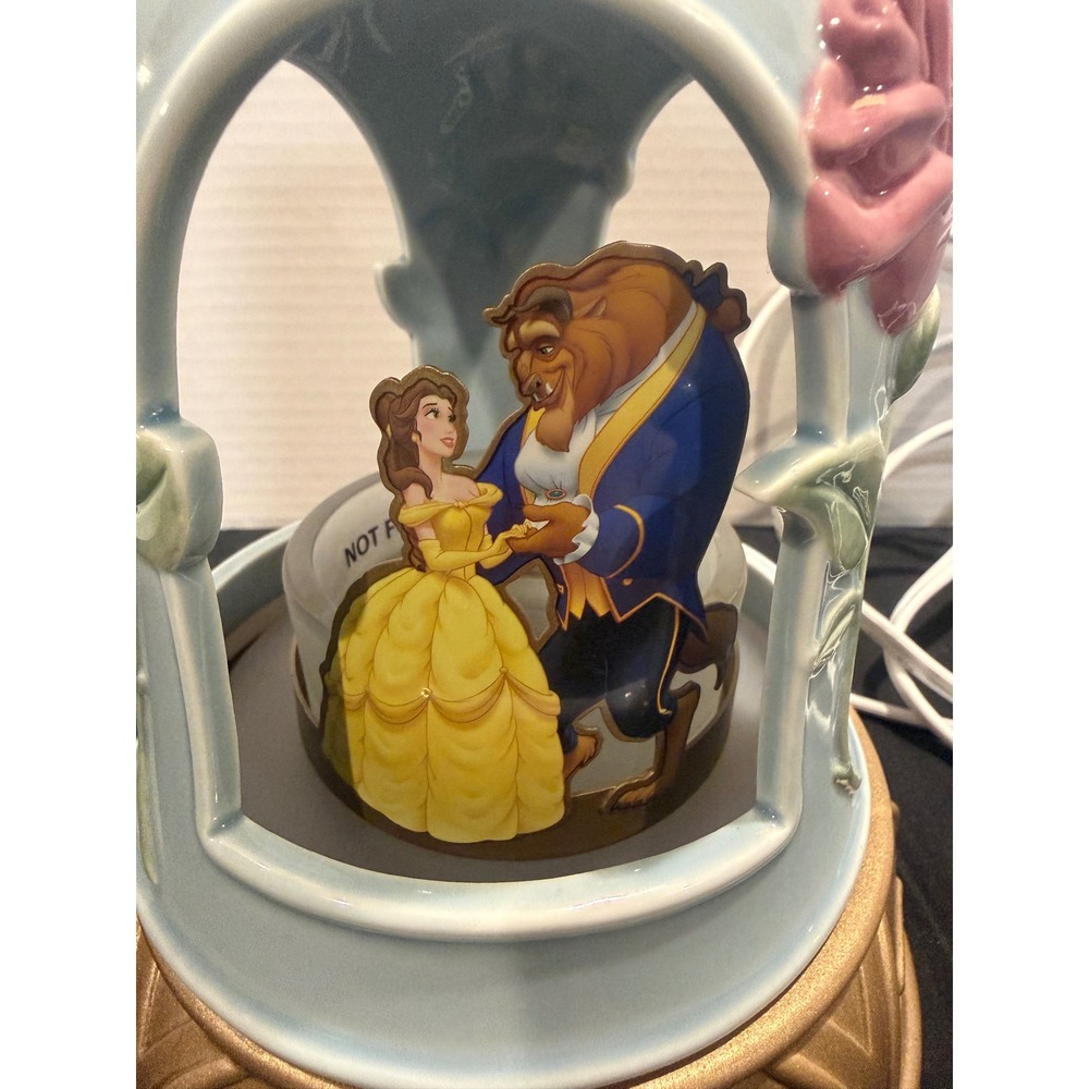 Scentsy Disney Beauty & the Beast Ceramic Electric Wax Warmer Gold Base - Picture 4 of 15